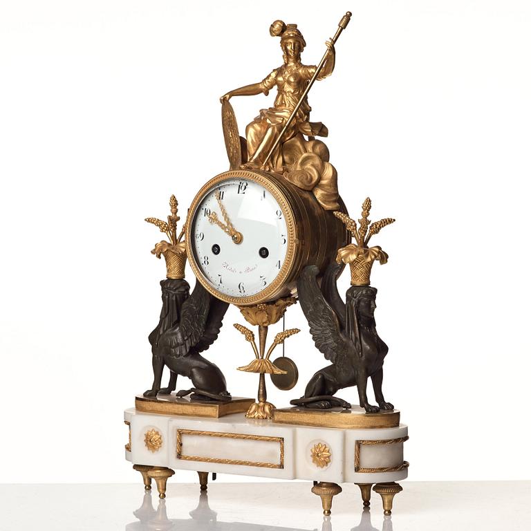 A Louis XVI 18th century mantel clock.