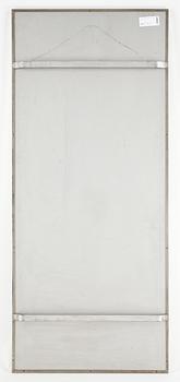 A Swedish polished steel framed wall mirror,
