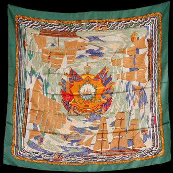 SCARF, siden, "Henry F Smith Sailor", design Philippe Dumas, Hermès, Paris, 1900-talets sista kvartal.