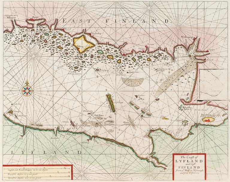 A NAUTICAL CHART OF GULF OF FINLAND.