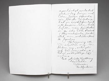 AUGUST STRINDBERG, brevkort, egenhändigt signerat 1902.