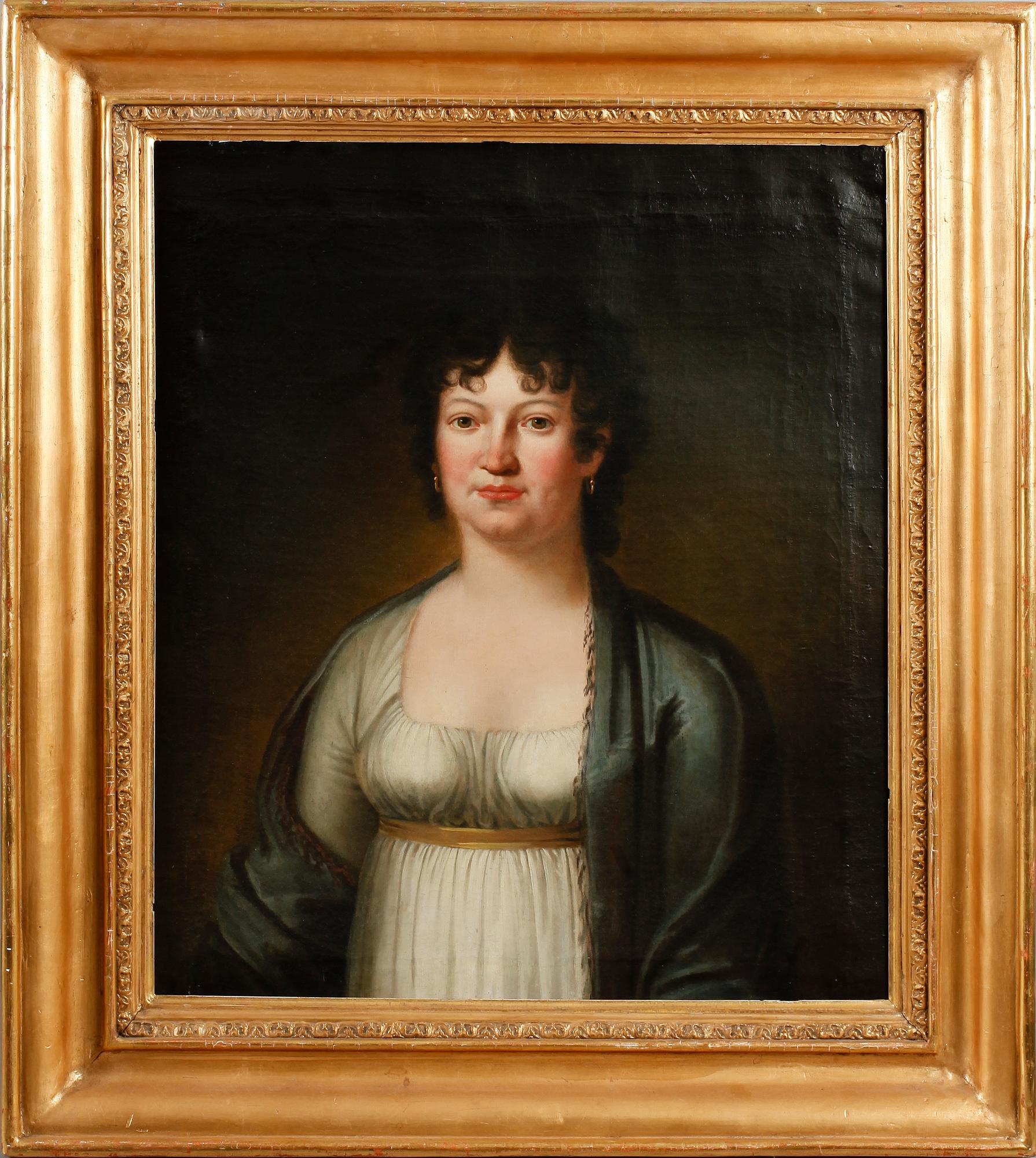 OKÄND KONSTNÄR, olja på duk, tidigt 1800-tal.