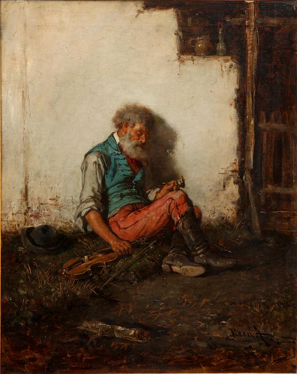 HERMANN KERN, olja på duk, sign.