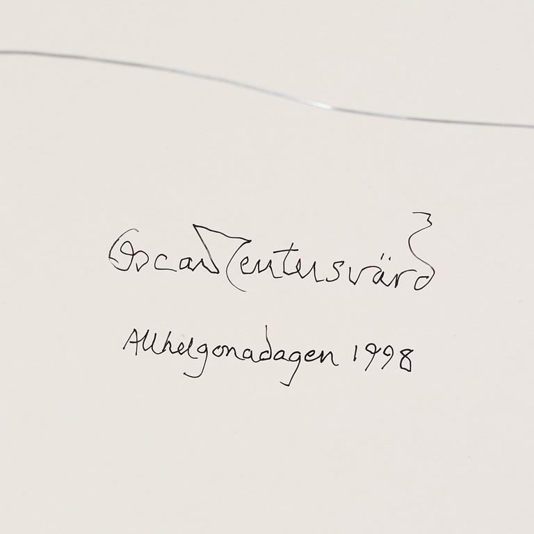 OSCAR REUTERSVÄRD, watercolor, signed and dated 1998 on verso.