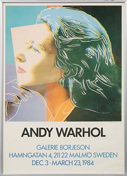 Andy Warhol · ANDY WARHOL, efter, affisch, Galerie Börjeson, Malmö, 1984.