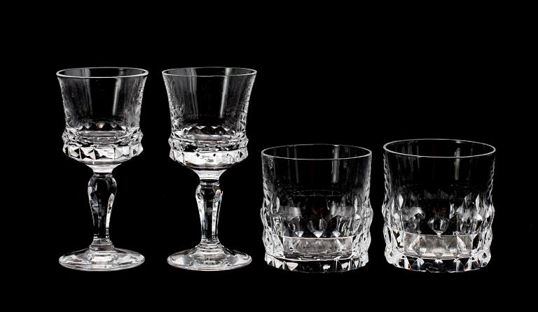 WHISKYGLAS OCH LIKÖRGLAS, 8+12 st, kristall, Silvia, Orrefors.