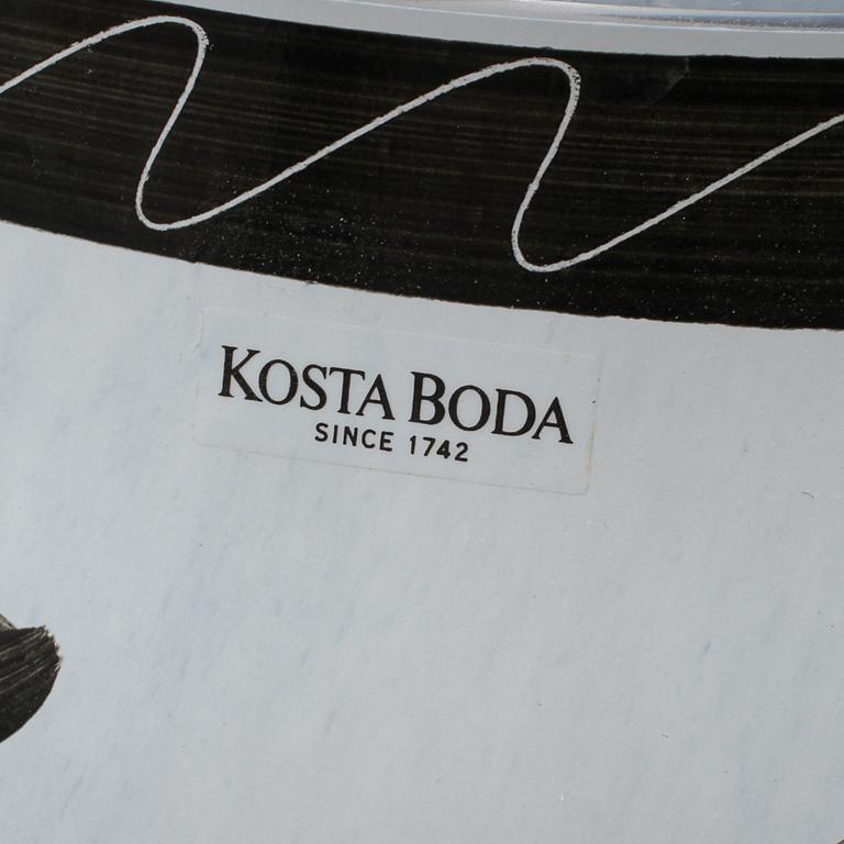 VAS, glas, Ulrica Hydman-Vallien, Kosta Boda, sent 1900-tal.