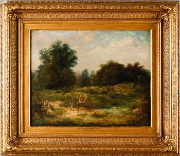 OKÄND KONSTNÄR, olja på duk, signerad Geo Murray, England, 1800-tal.