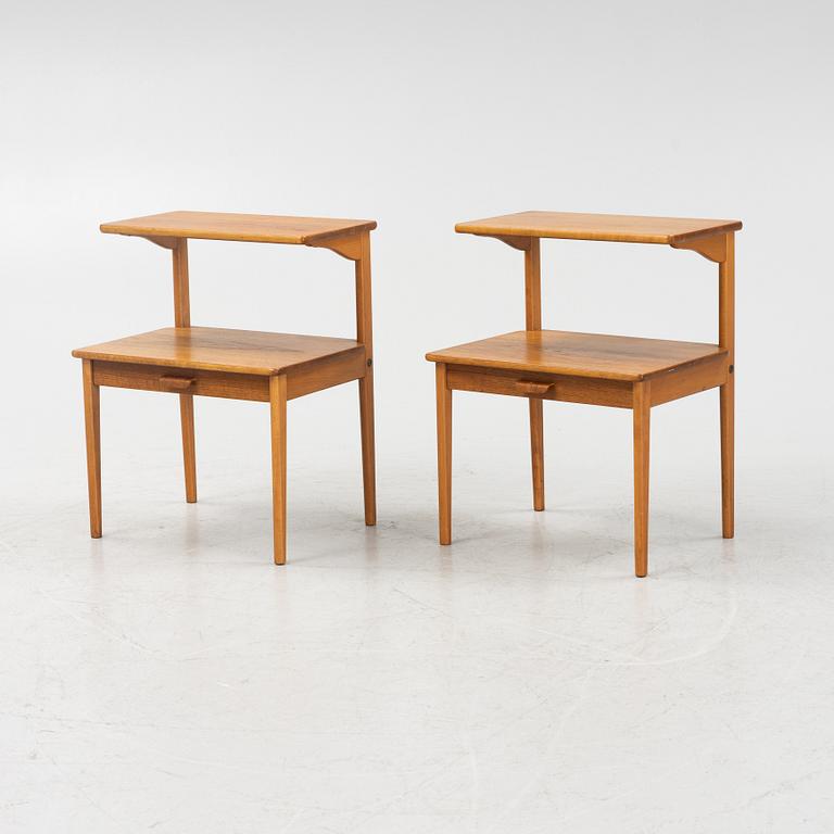 A pair of bedide tables, 1950's/60's.