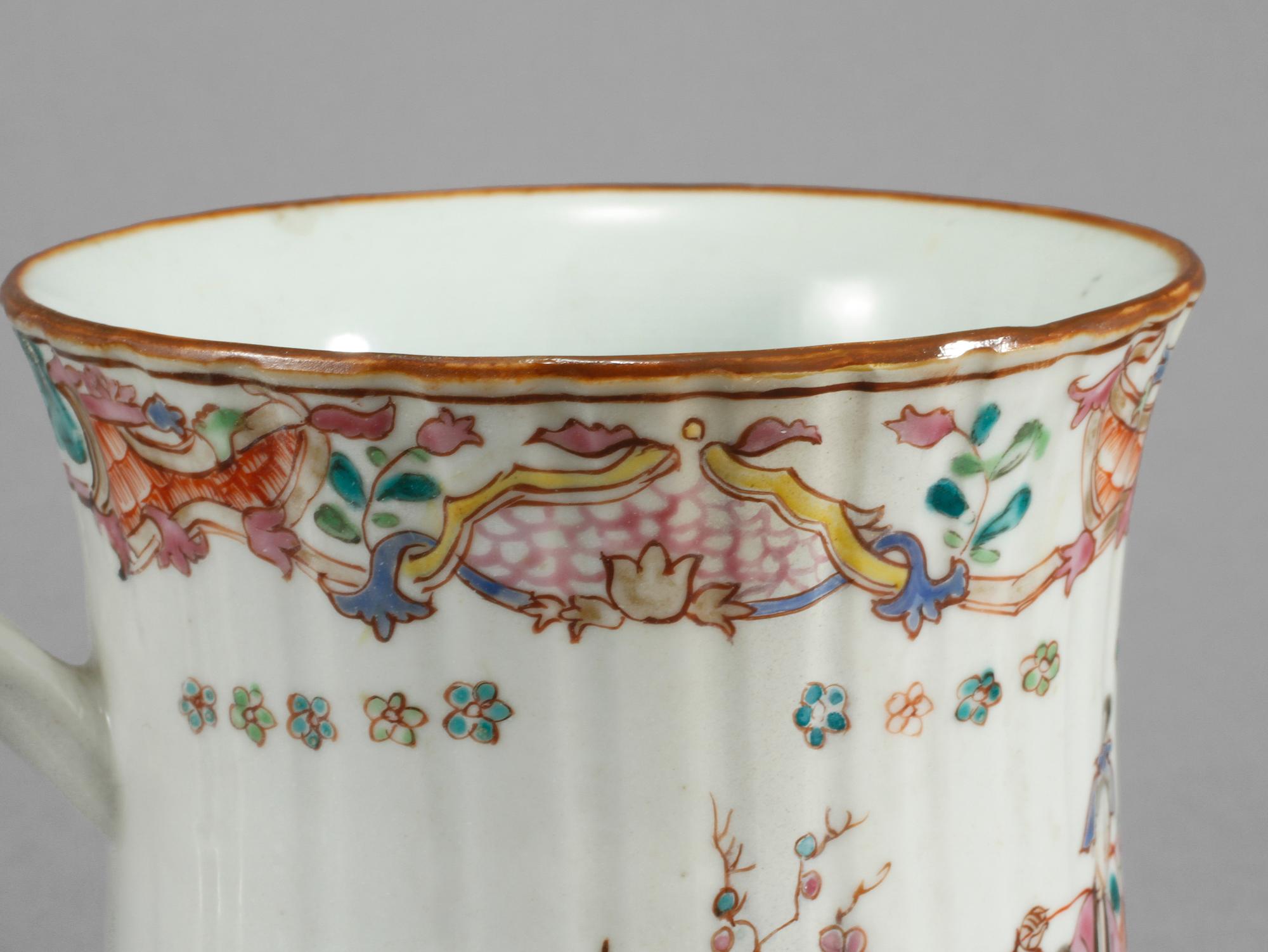 MUGG , porslin, Kina, 1700-tal.