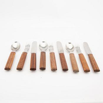 Signe Persson-Melin, cutlery 41 pcs Boda nova Packa-wood 1970s.