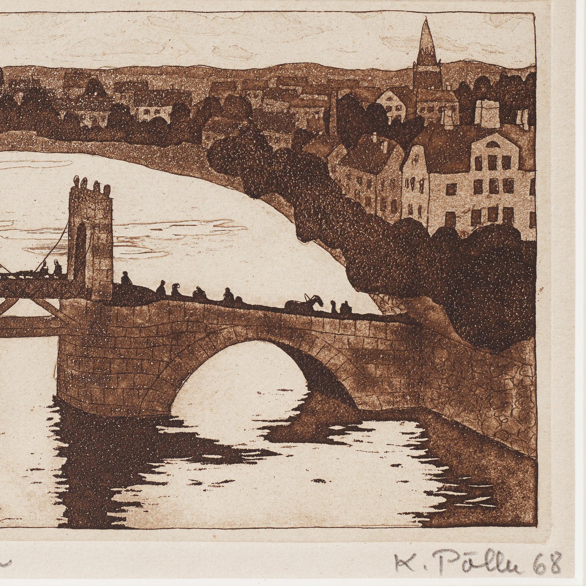 Kaljo Põllu, etching, sigend and dated -68.