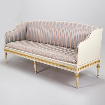 A late Gustavian sofa, early 19th century.