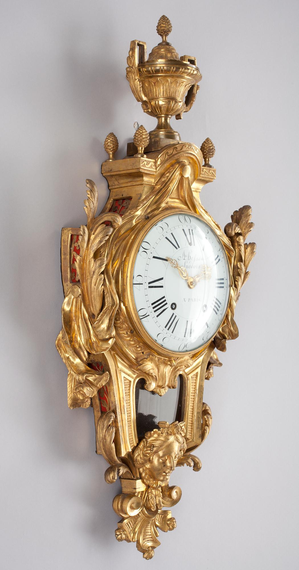 VÄGGPENDYL, av André Hessén. Frankrike, 1770/80-tal. Louis XVI.