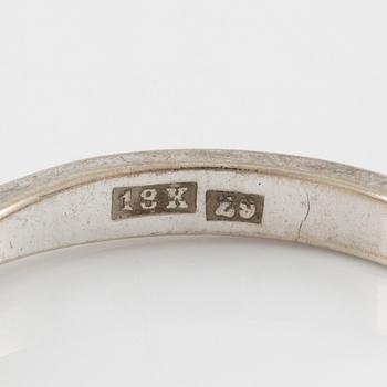 Rings, 2 pcs, 18K white gold with small diamonds.