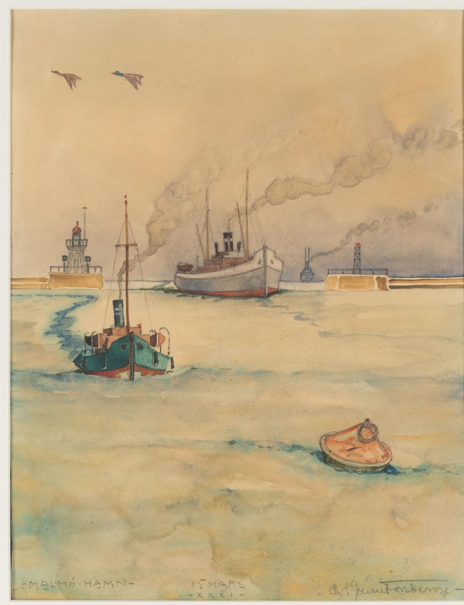 Carl Johan Forsberg, "Malmö hamn".