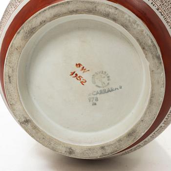 Wilhelm Kåge, vas, stengods, "Carrara", Gustavsberg 1952.