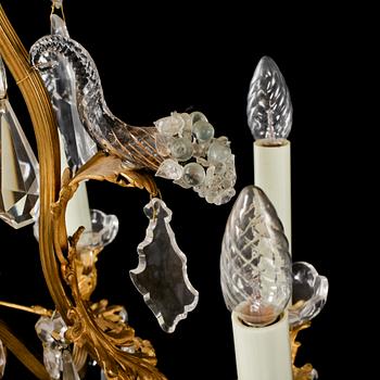 LJUSKRONA, rokokostil, omkring 1900-talets mitt, höjd 90 cm.