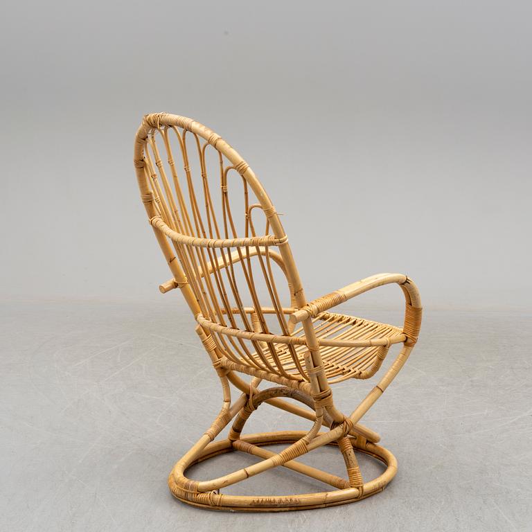 A second half of the 20th century erattan easy chair.