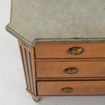 A late Gustavian-style mahogany commode, 19th century.