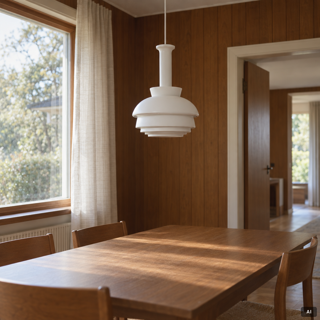 Alvar Aalto, a ceiling lamp model A 335 B, Valaisinpaja Oy, Finland.