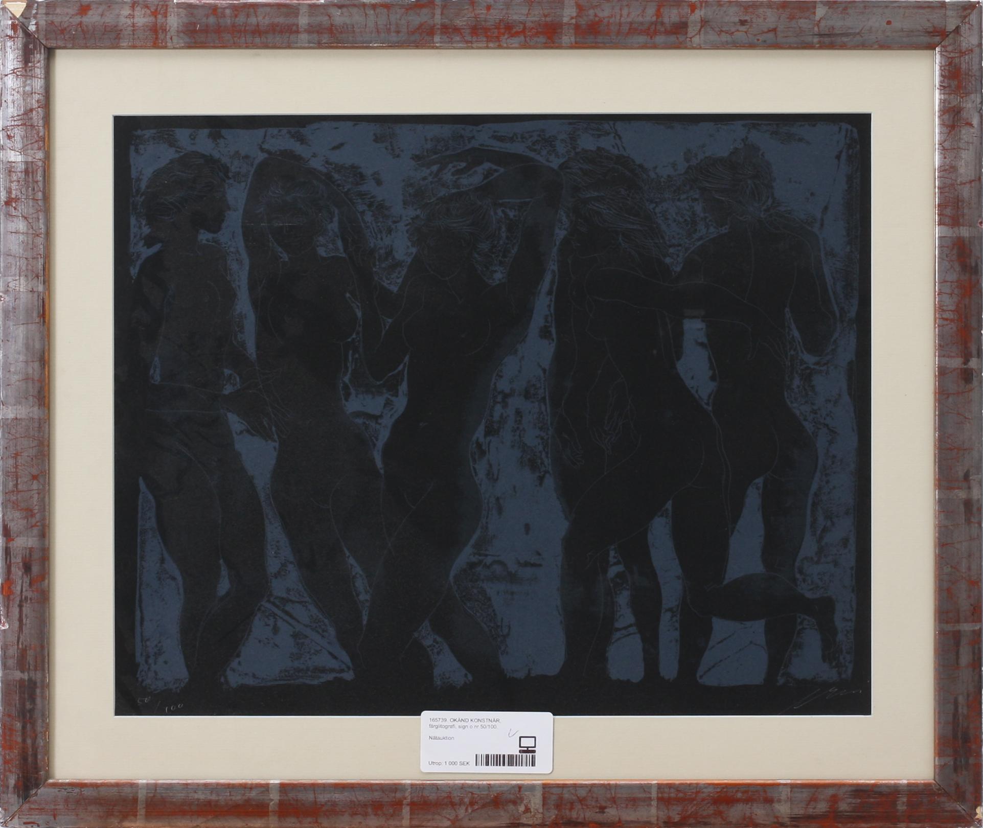 HANS ERNI, färglitografi, sign o numr 50/100.