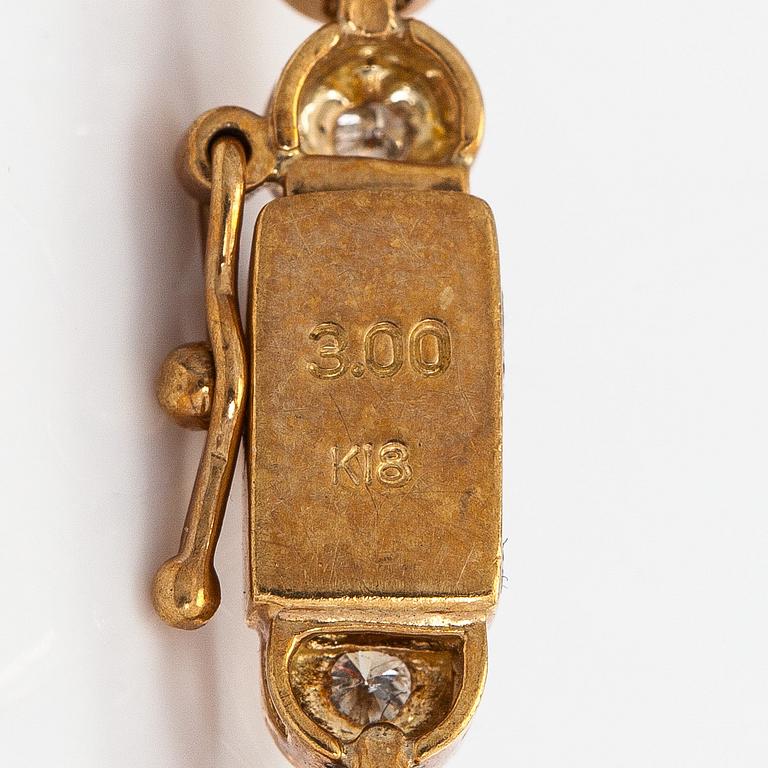 Collier, briljantslipade diamanter, 18K guld.