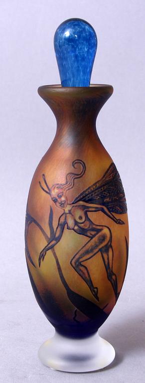 PARFYMFLACON, glas, Astrid Gate, sign 2007.