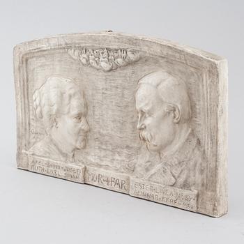 CARL CHRISTIAN CHRISTENSEN, wall plaque, plaster, signed and dated 1919.