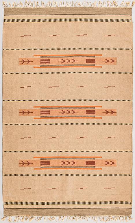 A 1930s Finnish flat weave carpet. Circa 300x190 cm.
