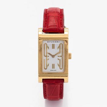 Bulgari, Rettangolo, wristwatch, 21 x 31 (38.5) mm, 18K gold, quartz, circa 2000.