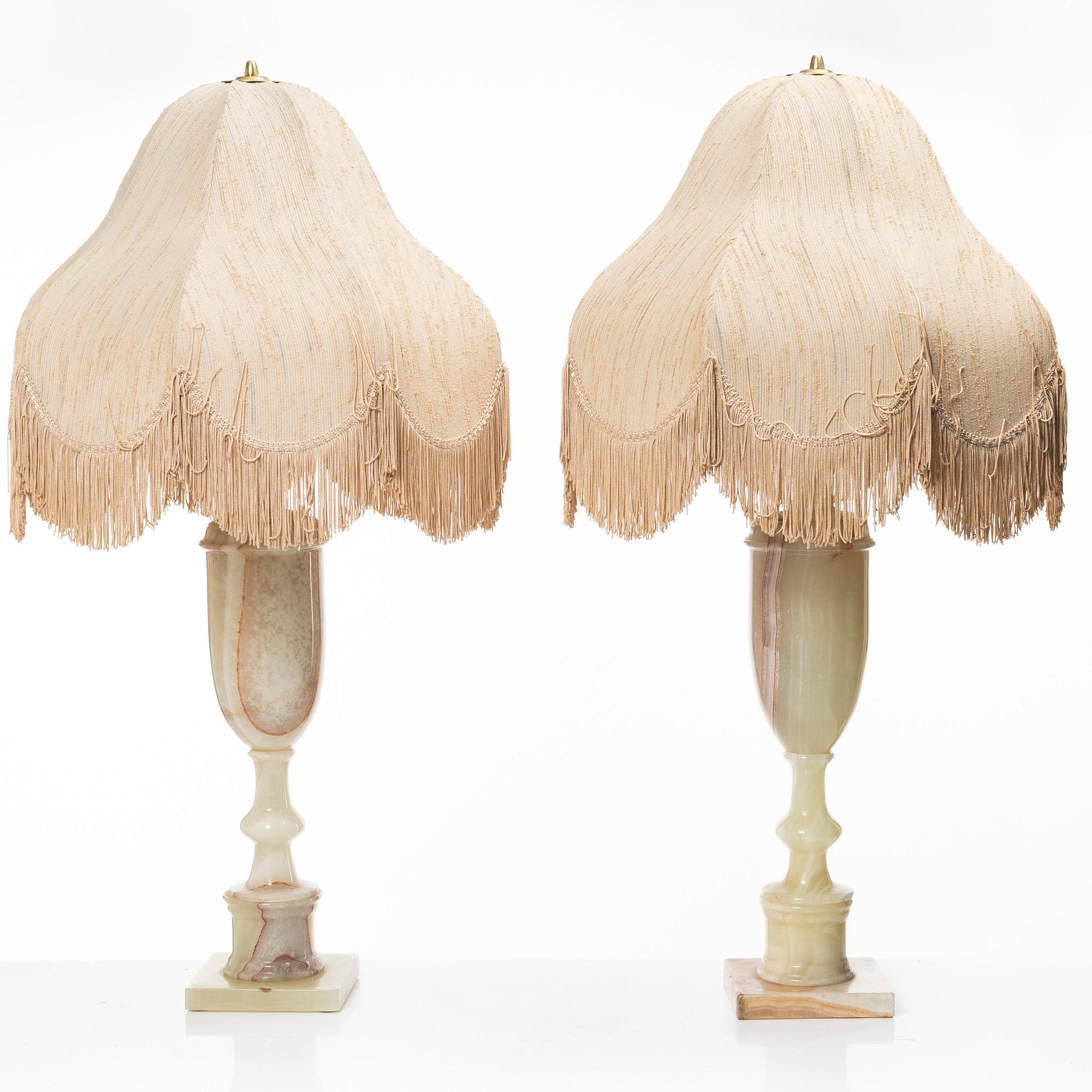 A pair of table lamps, probably Italy, second half of the 20th century.