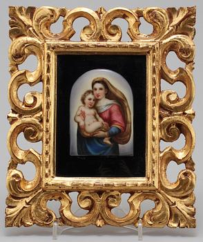 OKÄND KONSTNÄR, porslinsmålning, 1900-tal.