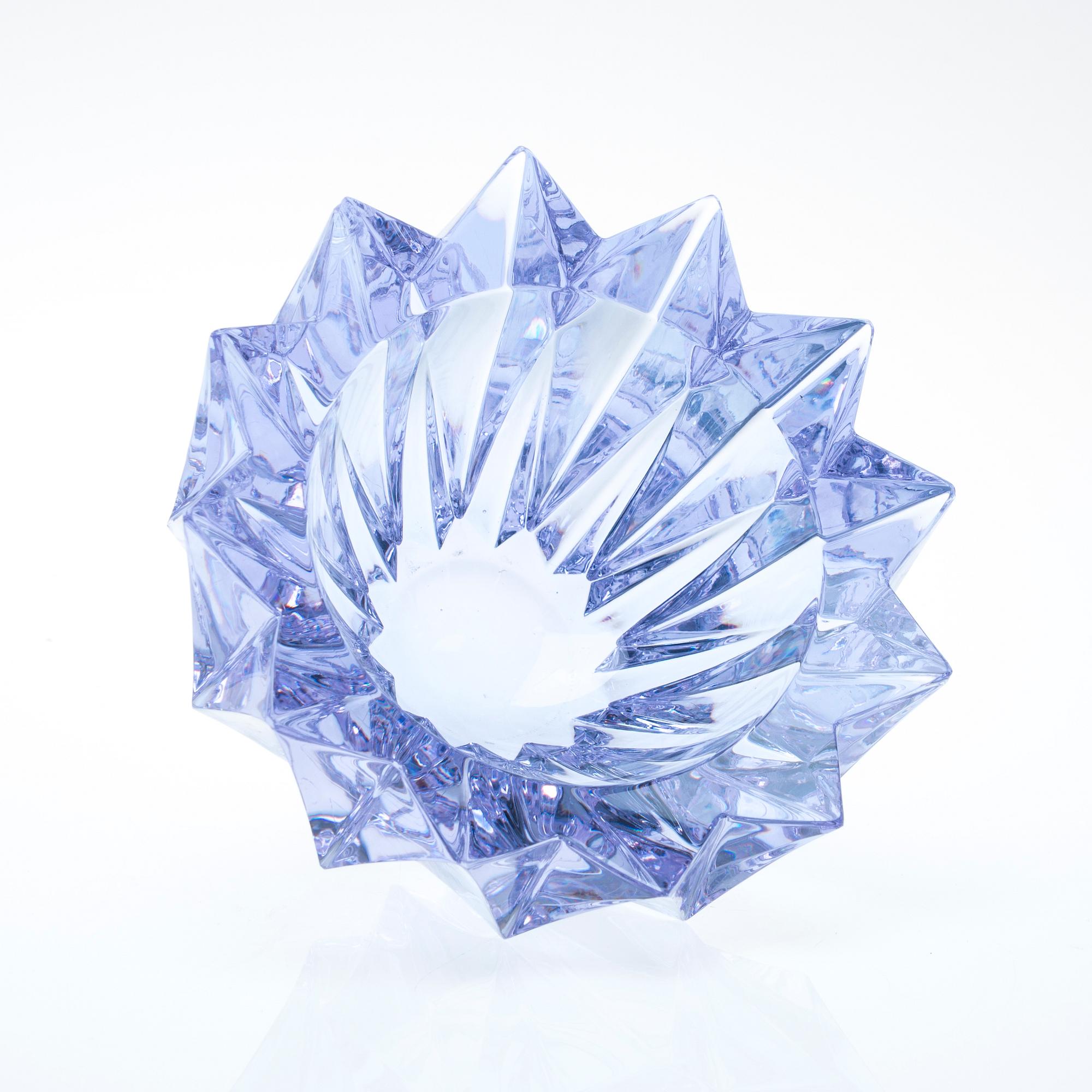 SKÅL, glas, "Näckros", signerad Aimo Okkolin Riihimäen Lasi Oy.