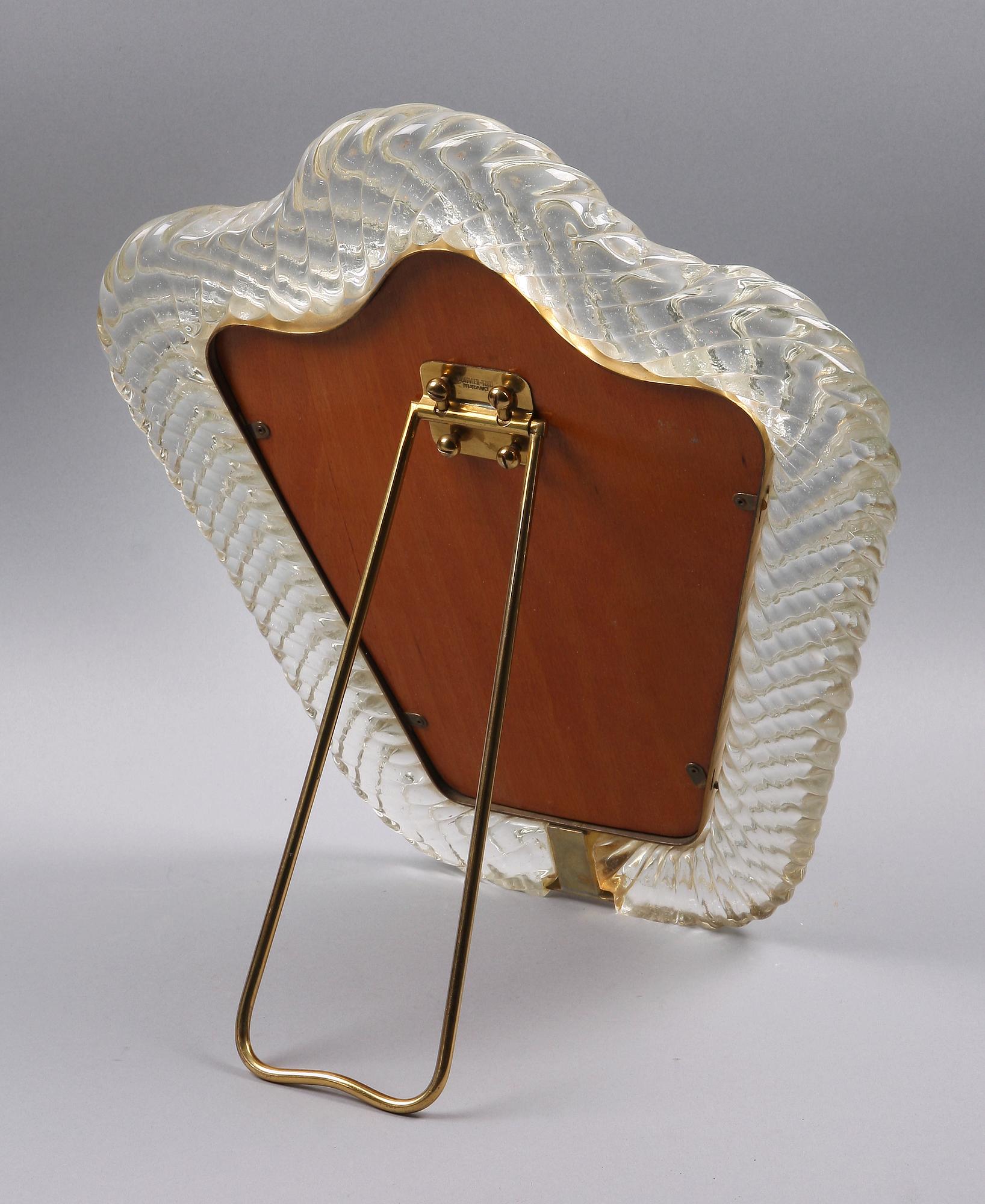 BORDSPEGEL, märkt Barovier Toso, Murano.