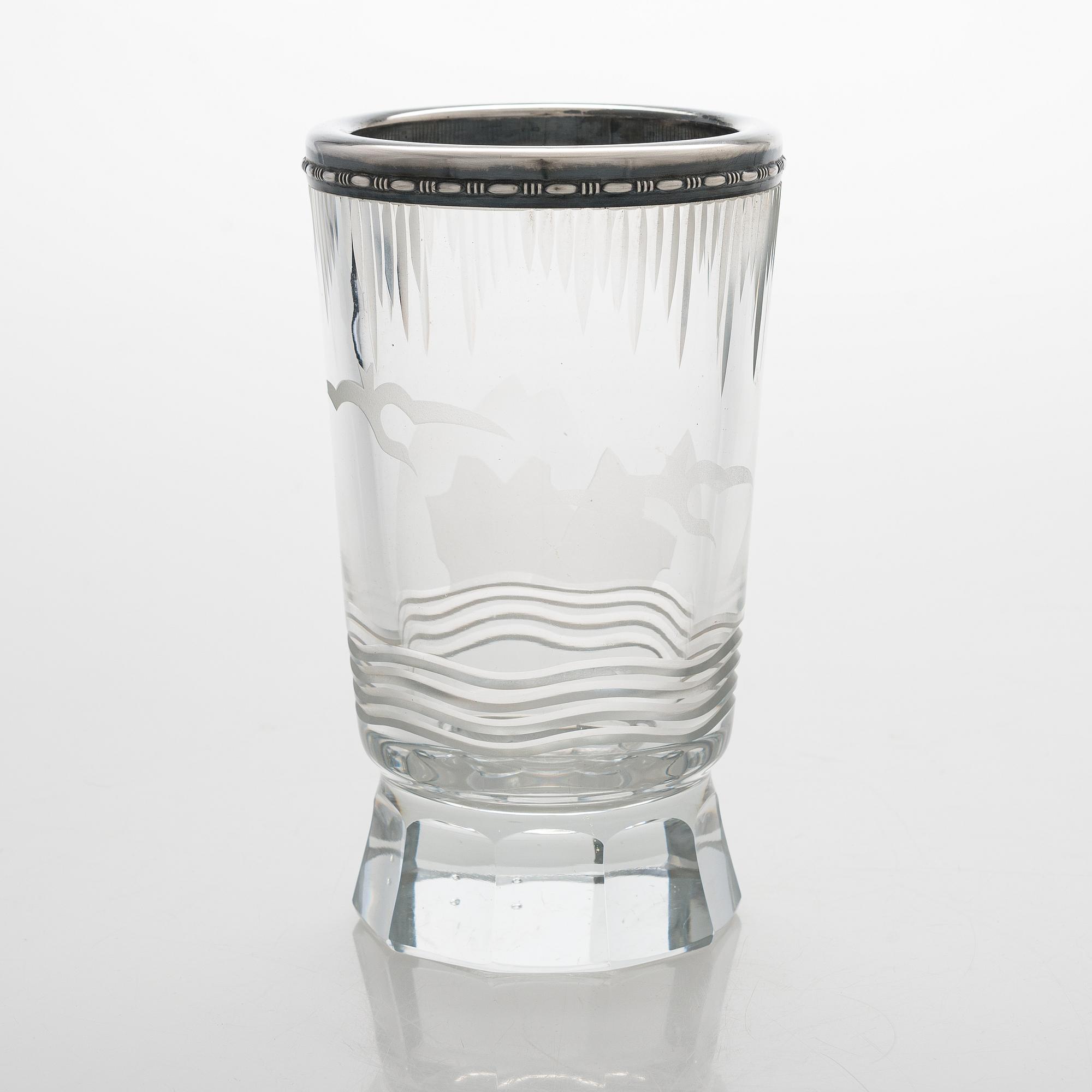 Yrjö Rosola, maljakko, malli 7003, Karhula-Iittala Lasitehdas 1940-luku.