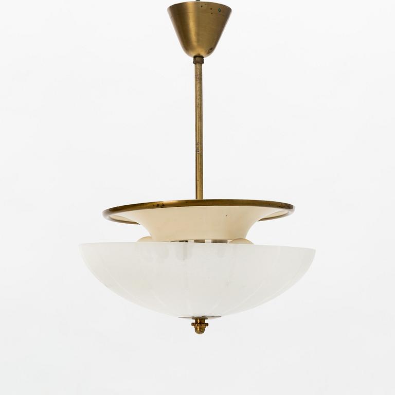 A glass ceiling light, 1930's/40's.