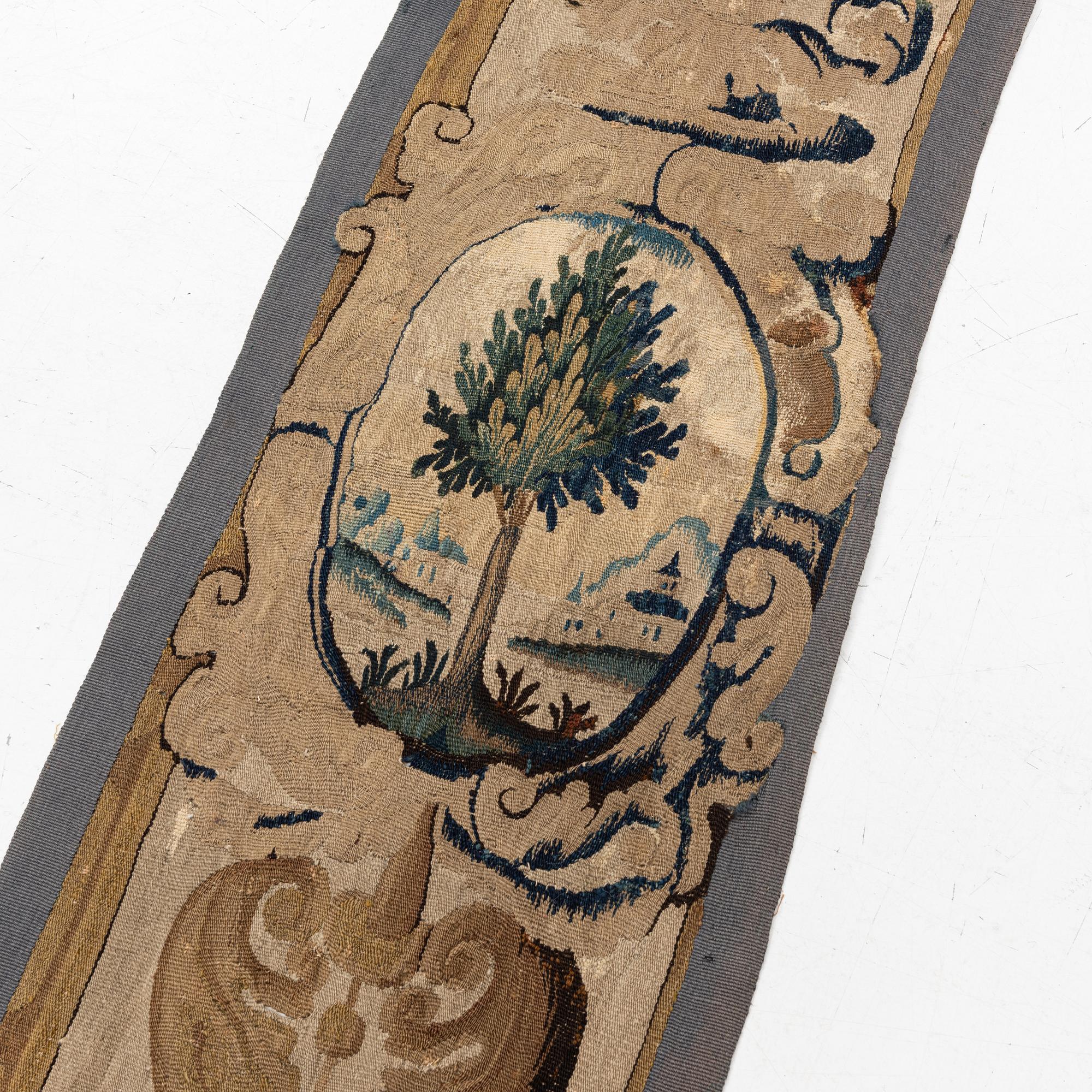 A 17th century, tapestry fragment, c. 295 x 195 Flanders,.