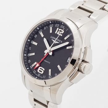Longines, Conquest, GMT, armbandsur, 41 mm.