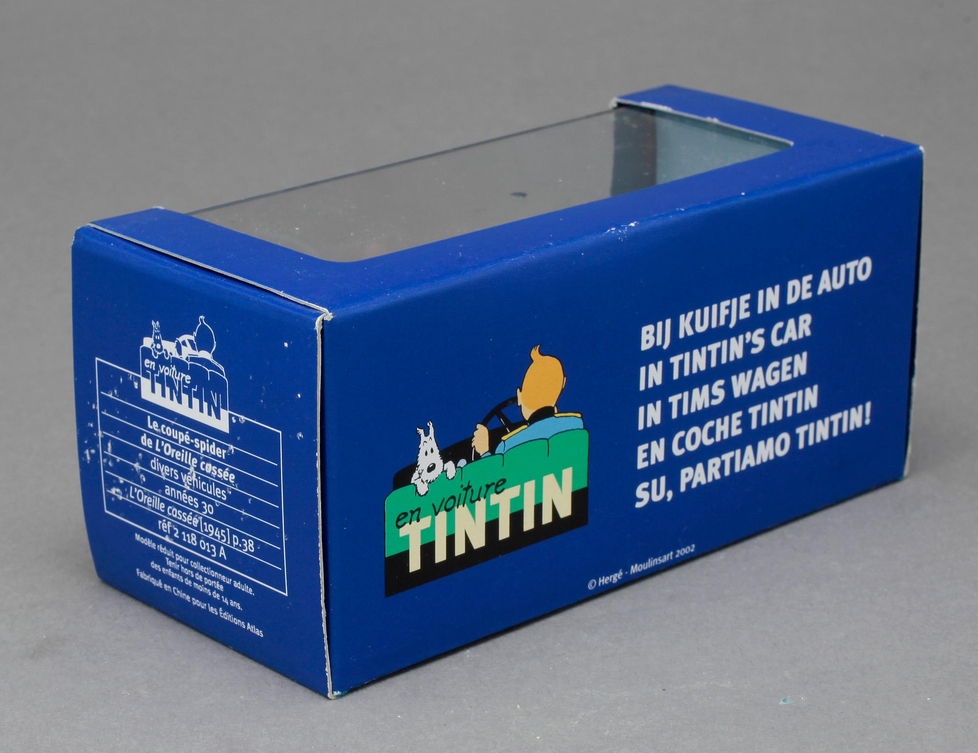 LEKSAKSBILAR, 11 st. Tintin. I kartonger.