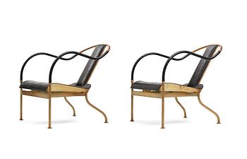 12. Mats Theselius, a pair of "el Rey" easy chairs by Källemo, Sweden, post 1999.