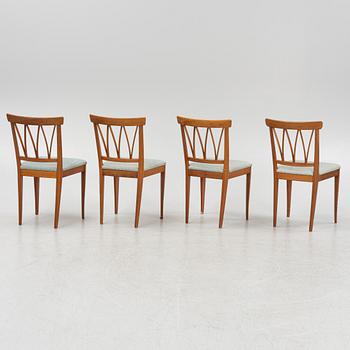 Carl Malmsten, four 'Pyramid' mahogany chairs, second half of the 20th century.