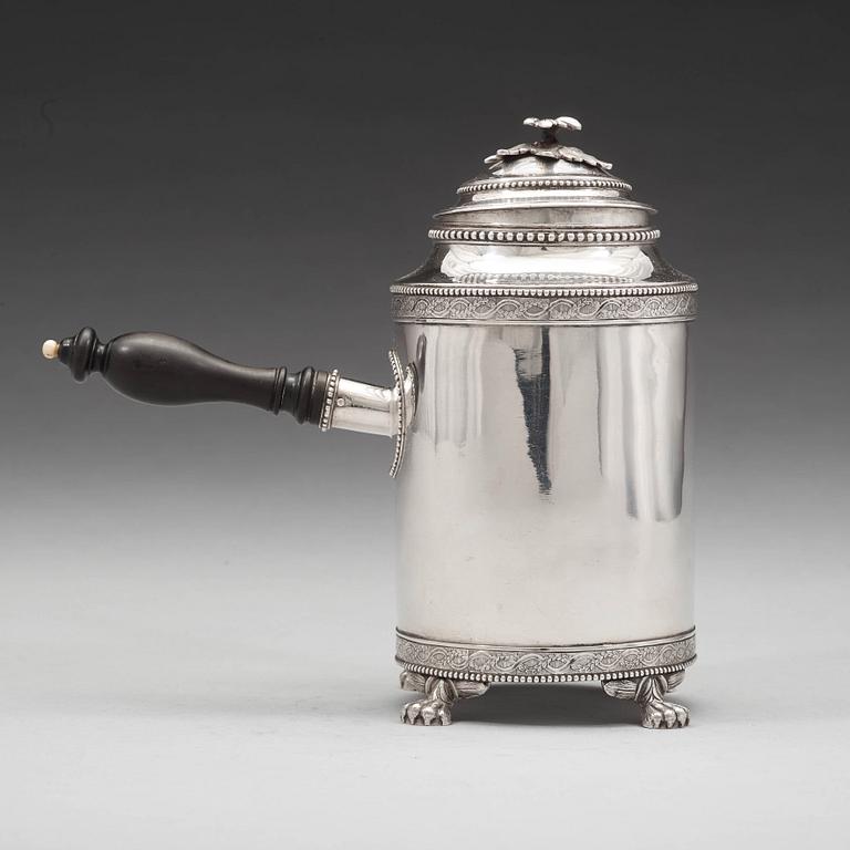 Nils Tornberg, kaffekanna, silver, Linköping 1792, gustaviansk.