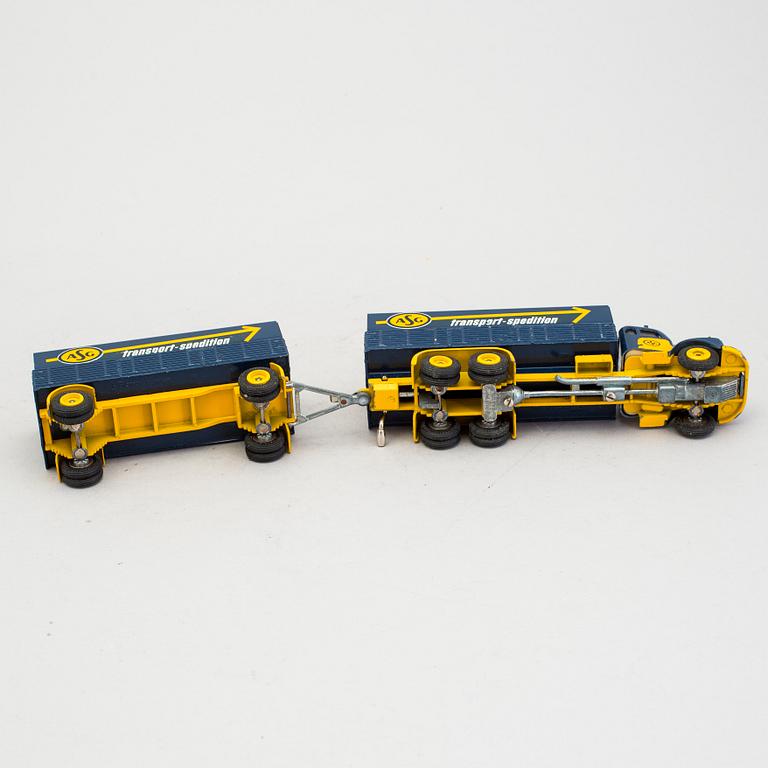 A lot of six toy cars by Tekno and Ståhlberg, Denmark and Finland second half of the 20th century.