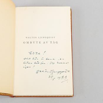 Välbunden svit av Walter Ljungquists böcker i originalupplaga (21 vol).