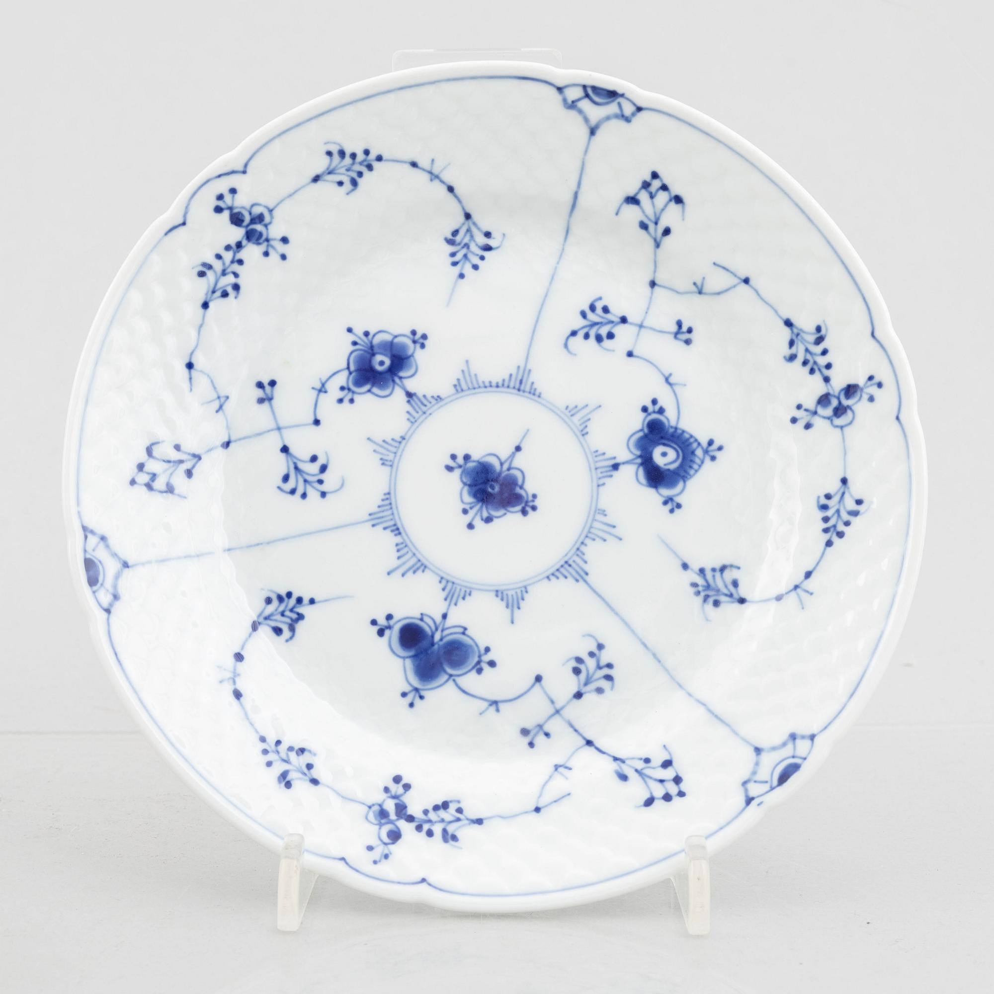 A 30-piece porcelain "Blue fluted" coffee service, Bing & Grøndahl, Denmark.