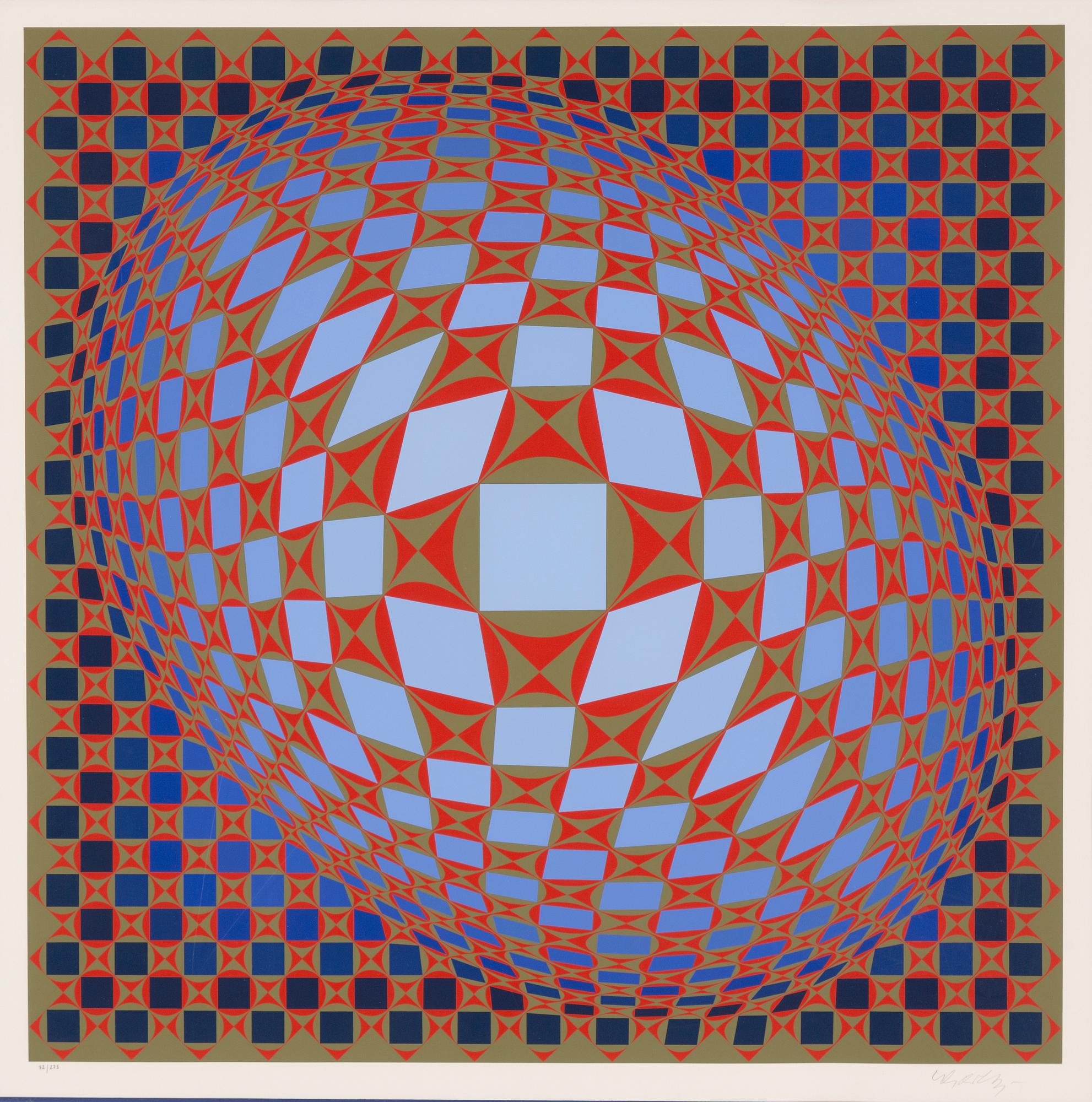 Victor Vasarely, serigrafi, signerad och numrerad 72/275.