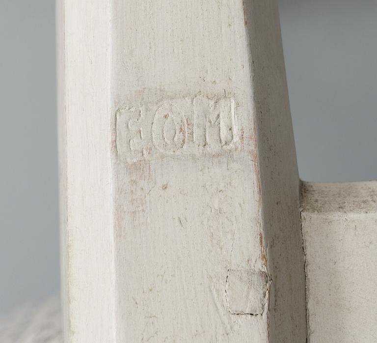 Ten Gustavian chairs by E. Öhrmark.