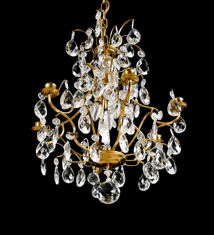 LJUSKRONA, barockstil, 1900-talets mitt, höjd 65 cm.