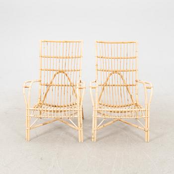 Badhusfåtöljer ett par  Larssons korgmakeri sent 1900-tal/2000-tal.